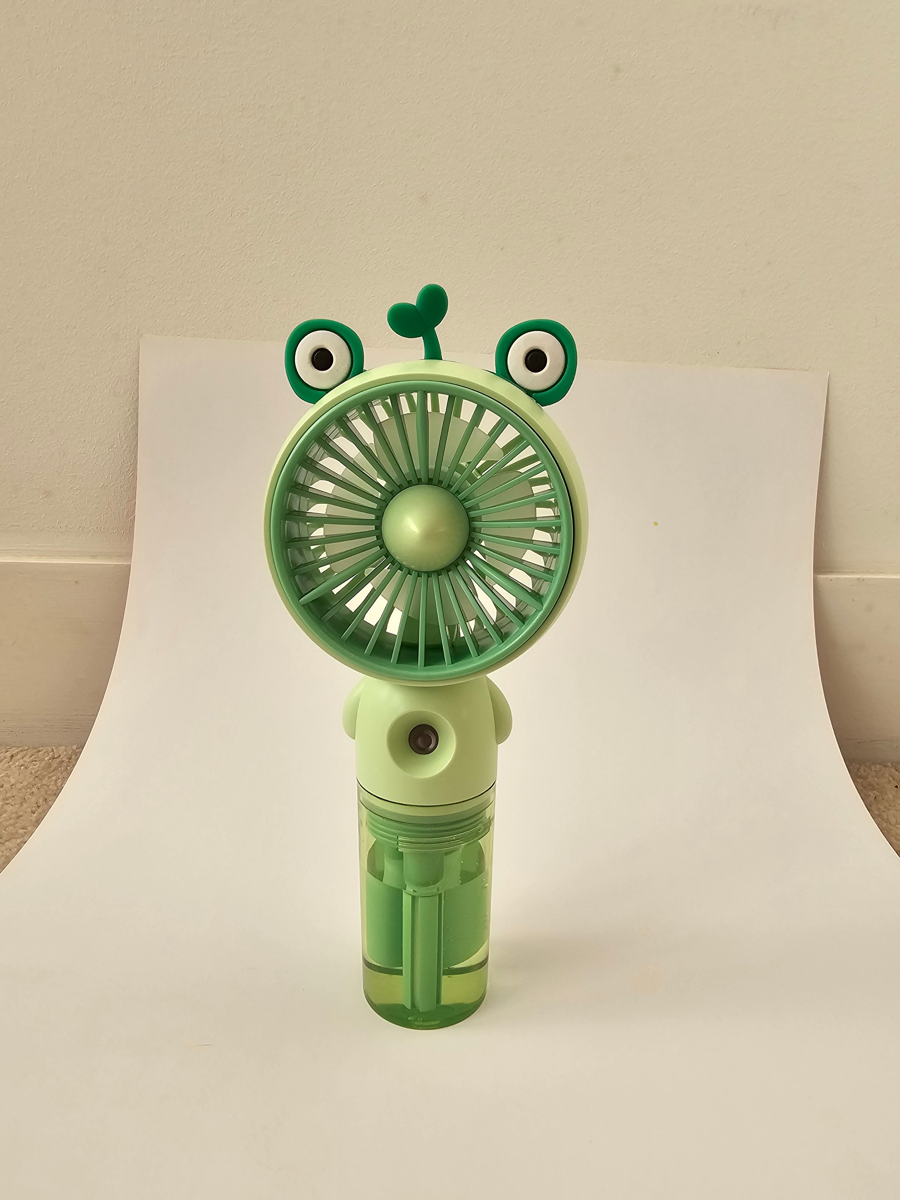 Frog Mist Spray Handheld Fan – Portable USB Rechargeable Cooling Fan