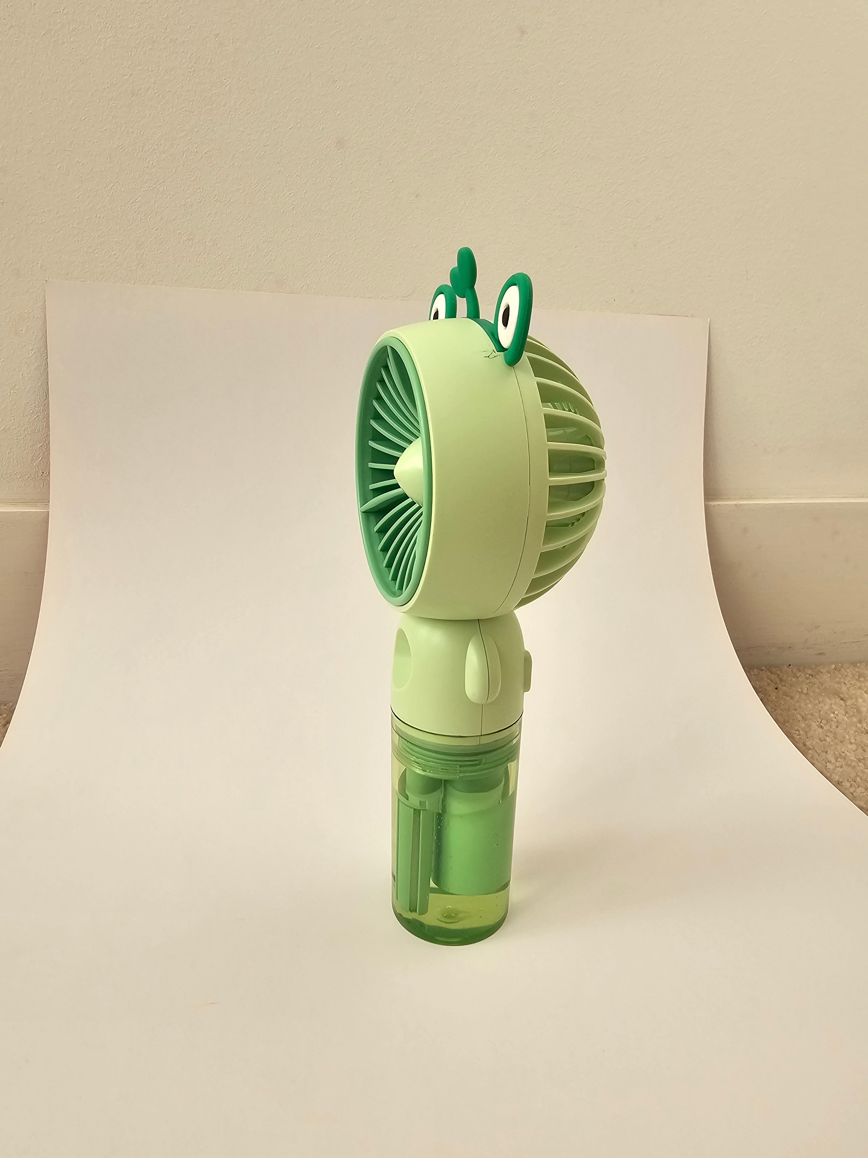Frog Mist Spray Handheld Fan – Portable USB Rechargeable Cooling Fan