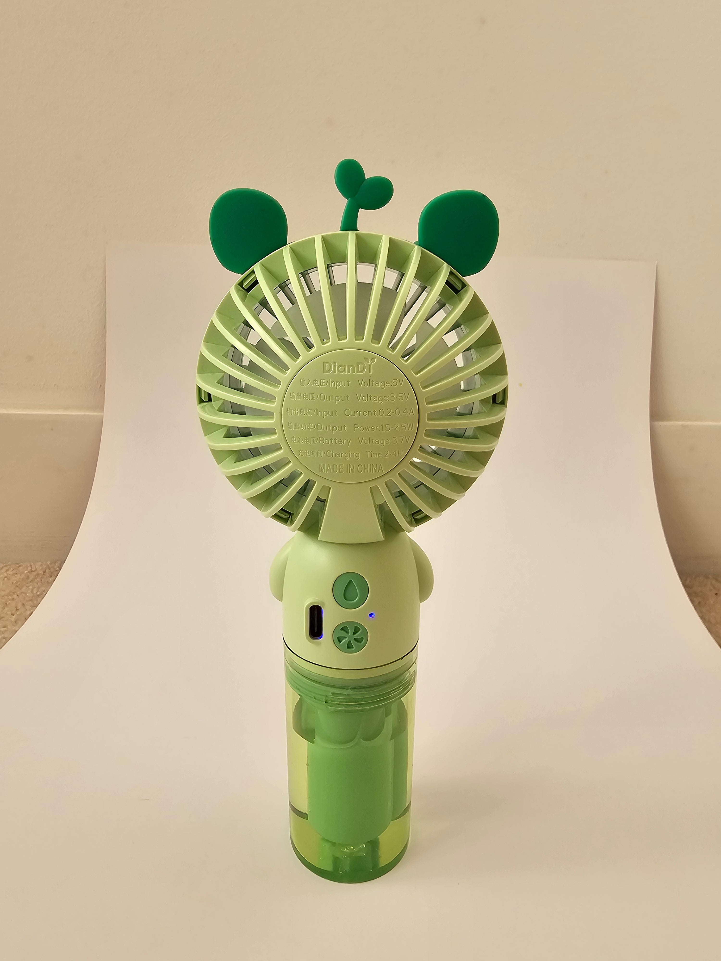 Frog Mist Spray Handheld Fan – Portable USB Rechargeable Cooling Fan