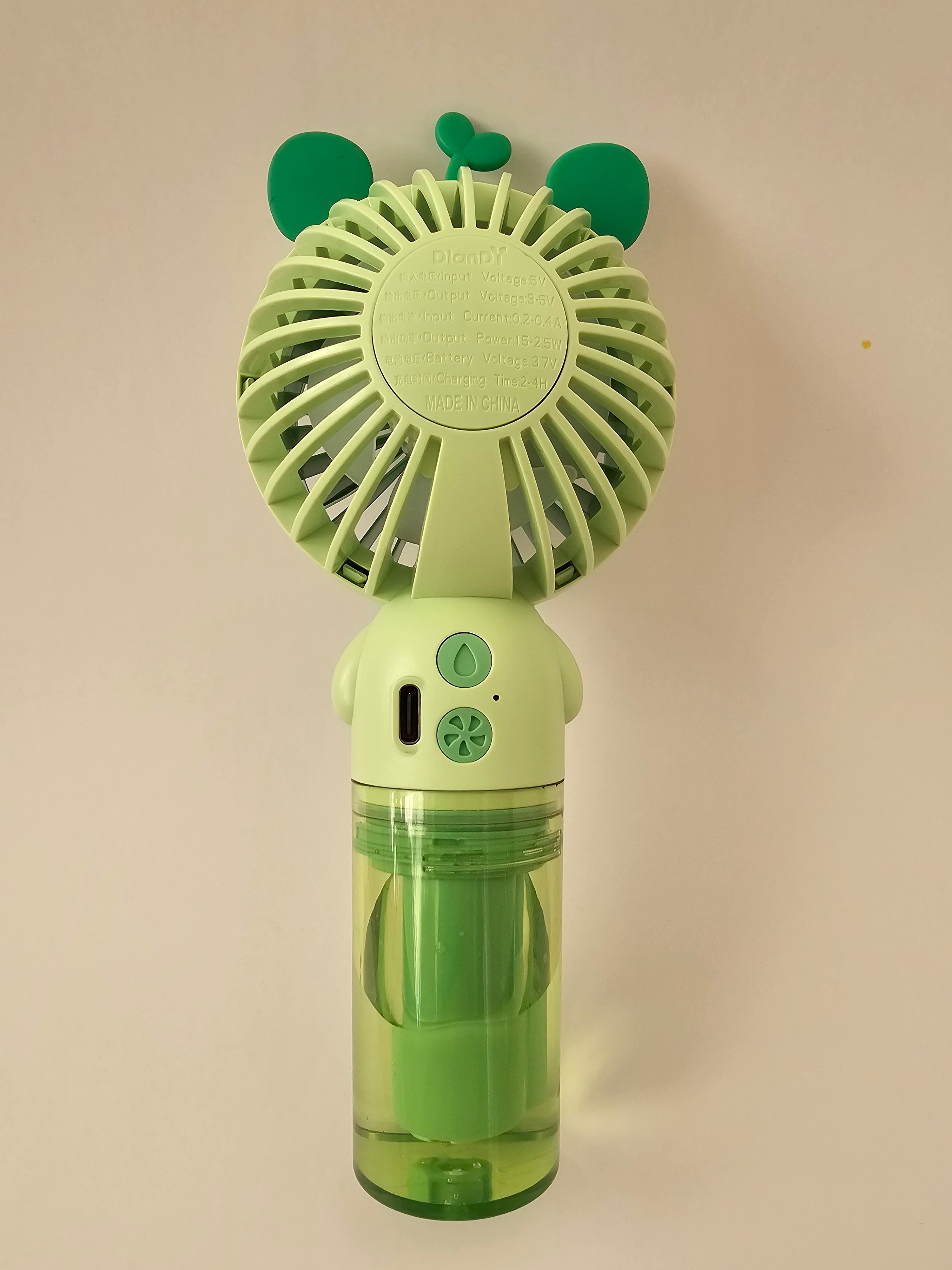 Frog Mist Spray Handheld Fan – Portable USB Rechargeable Cooling Fan