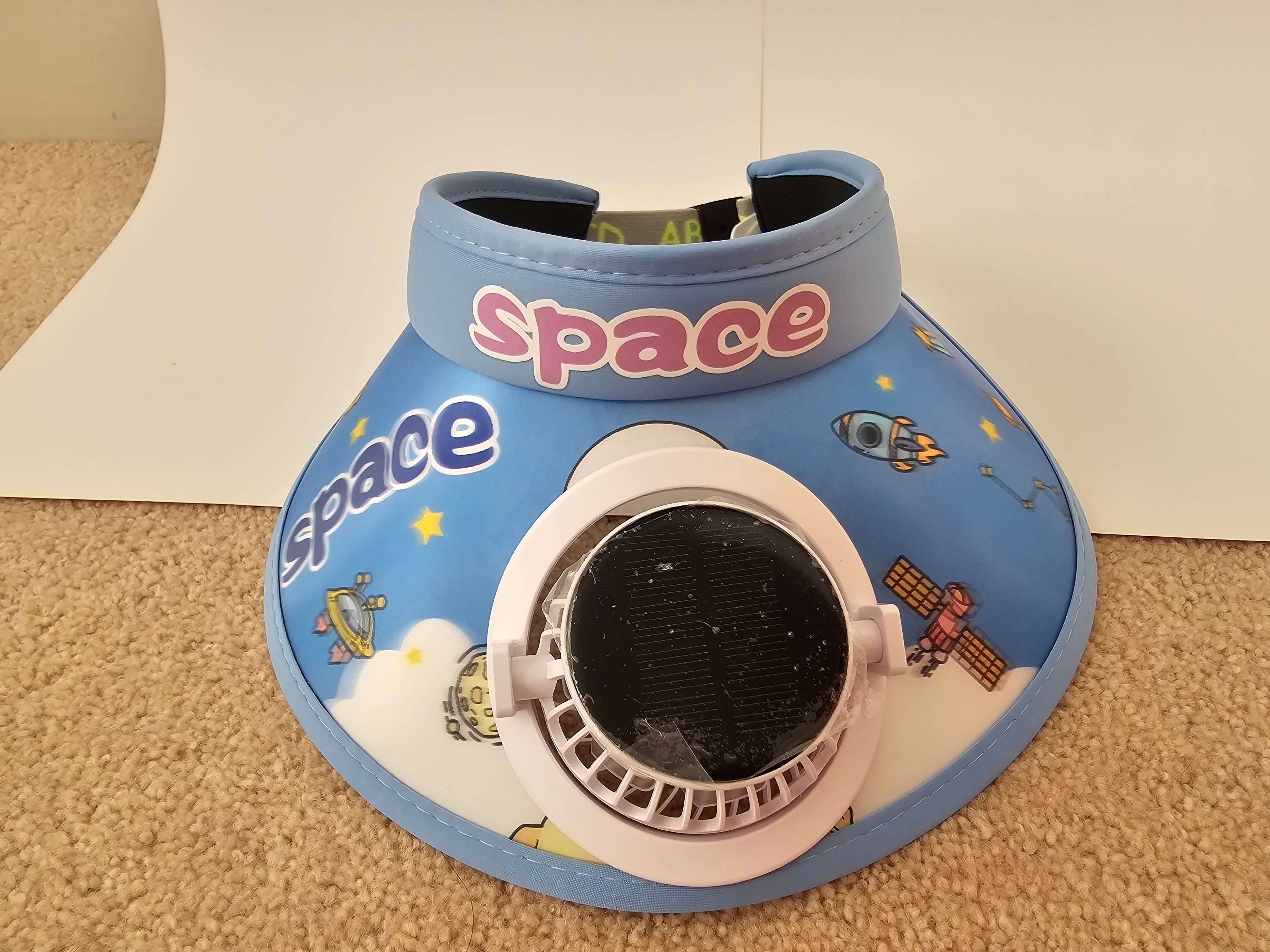 Solar Powered Fan Cap for Kids (Blue) – Eco-Friendly Cooling Hat for Outdoor Play