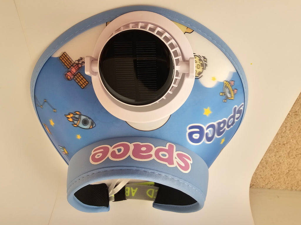 Solar Powered Fan Cap for Kids (Blue) – Eco-Friendly Cooling Hat for Outdoor Play