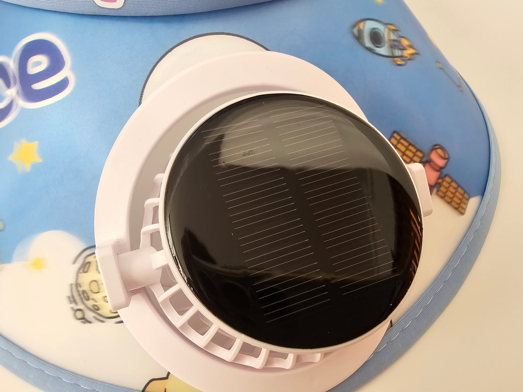 Solar Powered Fan Cap for Kids (Blue) – Eco-Friendly Cooling Hat for Outdoor Play