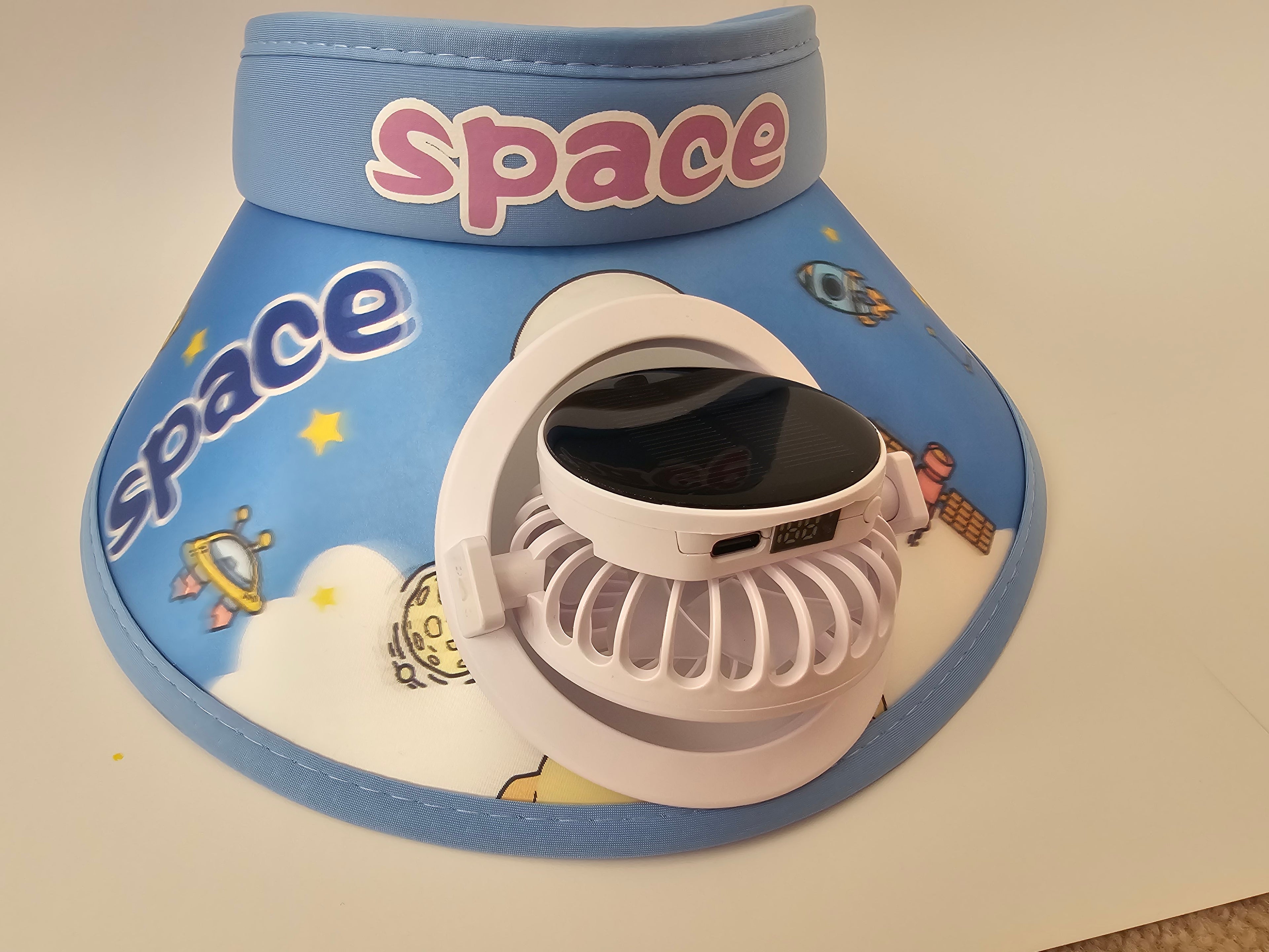 Solar Powered Fan Cap for Kids (Blue) – Eco-Friendly Cooling Hat for Outdoor Play