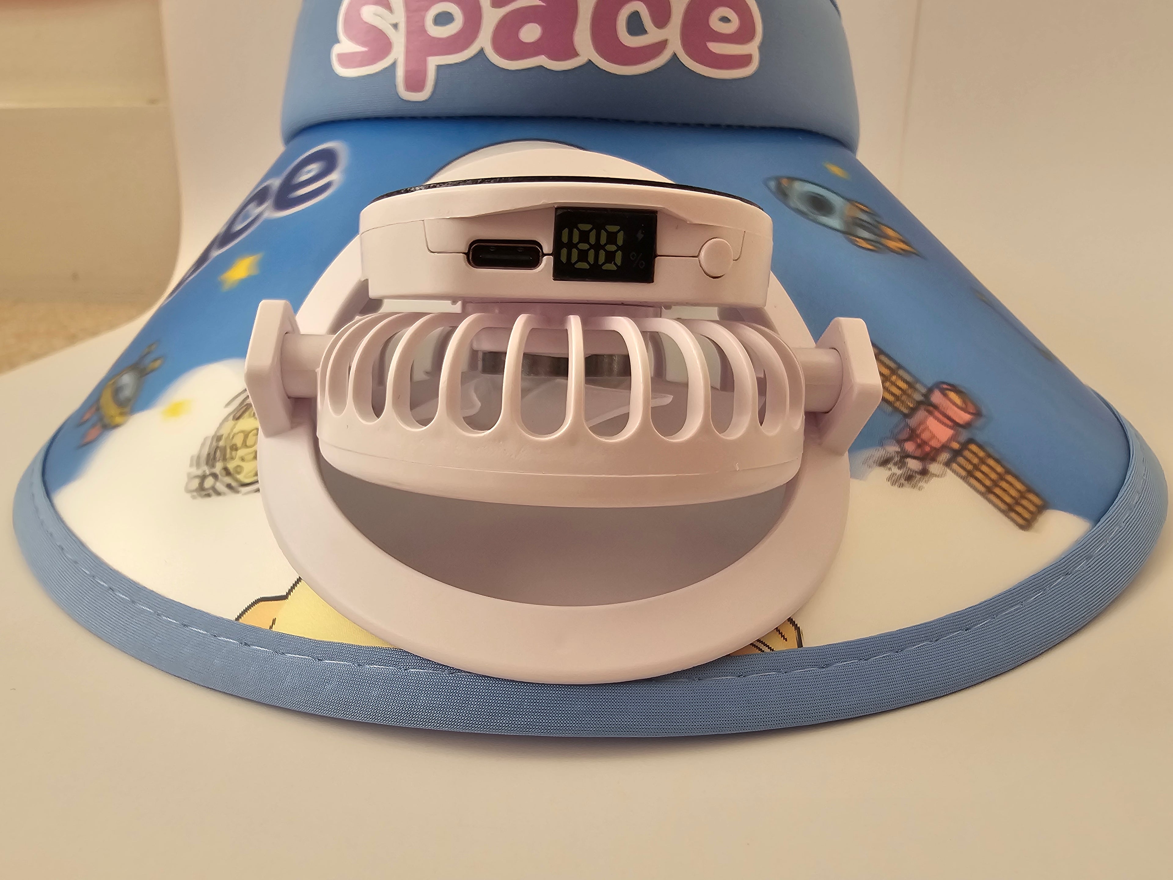 Solar Powered Fan Cap for Kids (Blue) – Eco-Friendly Cooling Hat for Outdoor Play