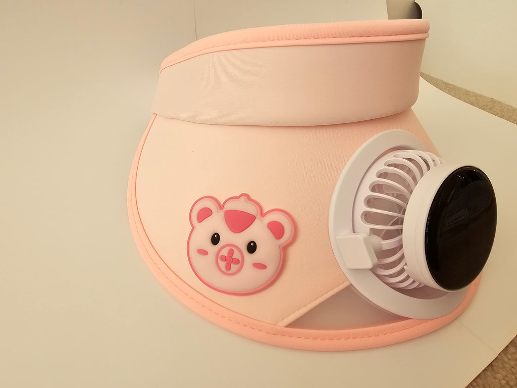 Solar Powered Fan Cap for Kids (Pink) – Eco-Friendly Cooling Hat for Outdoor Play