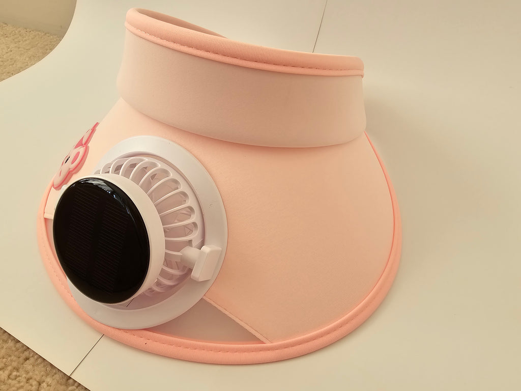 Solar Powered Fan Cap for Kids (Pink) – Eco-Friendly Cooling Hat for Outdoor Play