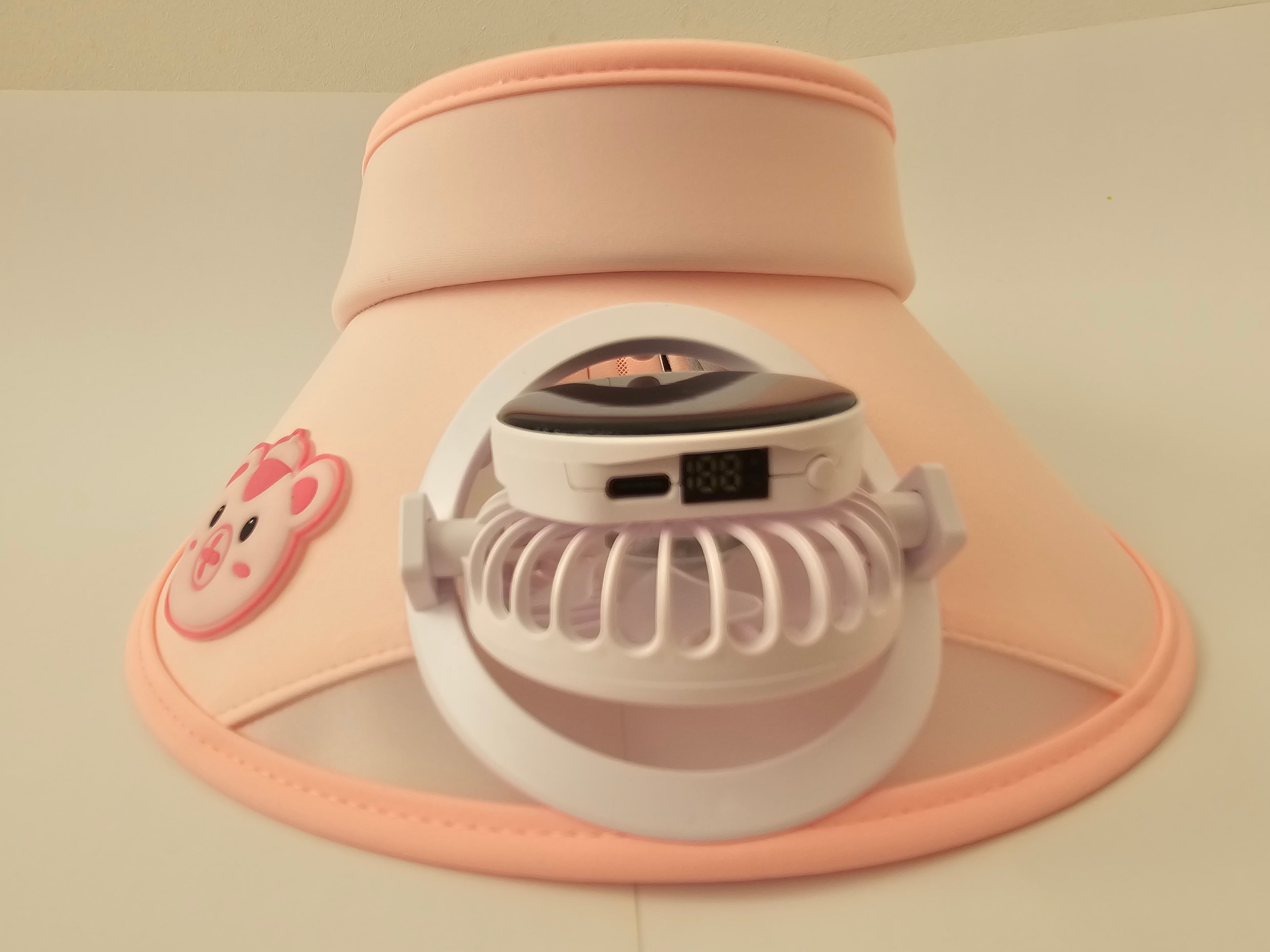 Solar Powered Fan Cap for Kids (Pink) – Eco-Friendly Cooling Hat for Outdoor Play