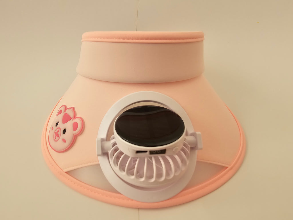 Solar Powered Fan Cap for Kids (Pink) – Eco-Friendly Cooling Hat for Outdoor Play