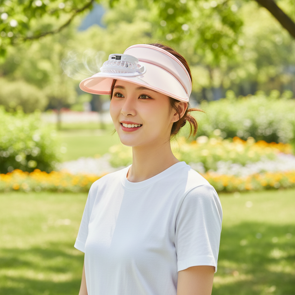 Solar Powered Fan Cap for Kids (Pink) – Eco-Friendly Cooling Hat for Outdoor Play