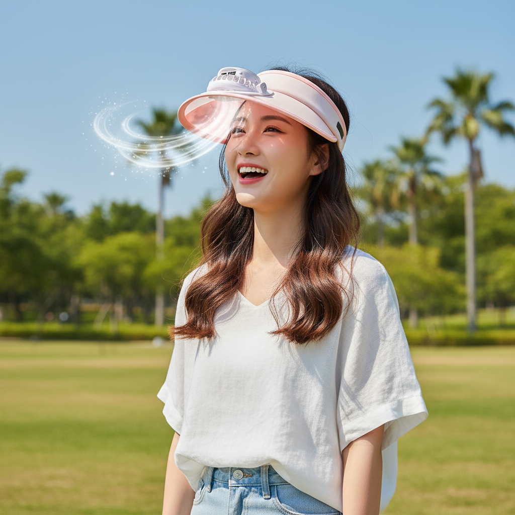 Solar Powered Fan Cap for Kids (Pink) – Eco-Friendly Cooling Hat for Outdoor Play